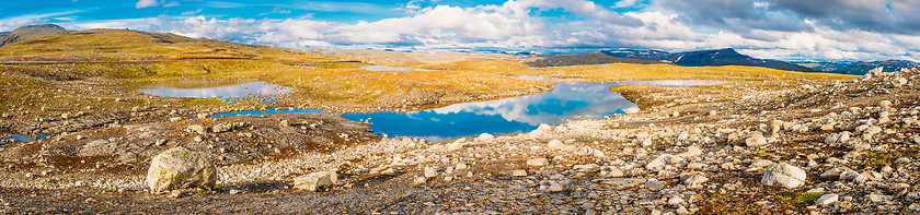 Image showing Norway Nature Mountain Landscape. Panoramic View