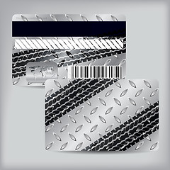 Image showing Loyalty card with metallic plate background