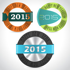 Image showing Various happy new year badges