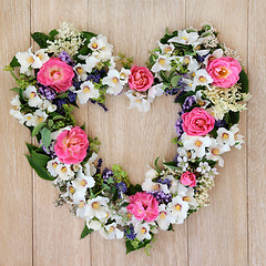 Image showing Heart Flower Wreath