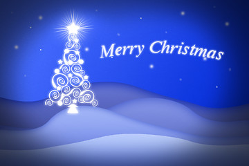 Image showing blue christmas