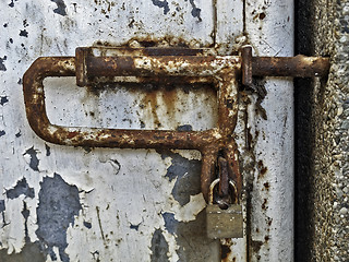 Image showing Corroded Gate Latch