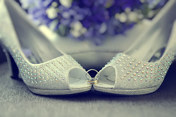 Image showing Beaded Bride Shoes