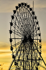 Image showing Sunset Ferris Wheel