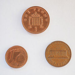 Image showing One cent coins