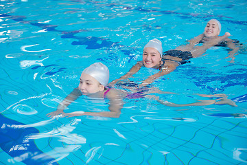 Image showing help and rescue on swimming pool