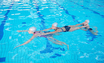 Image showing help and rescue on swimming pool