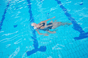 Image showing help and rescue on swimming pool