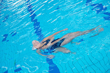 Image showing help and rescue on swimming pool