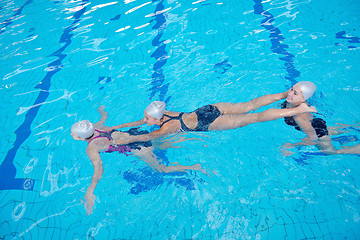 Image showing help and rescue on swimming pool