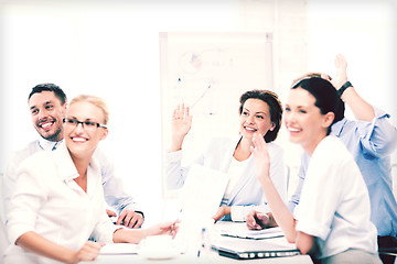 Image showing business team having meeting in office