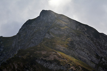 Image showing mountain slopes in sunny weather