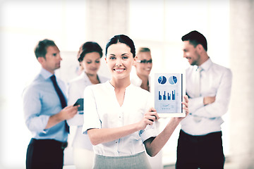 Image showing businesswoman with tablet pc