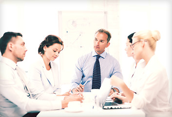 Image showing business team having meeting in office