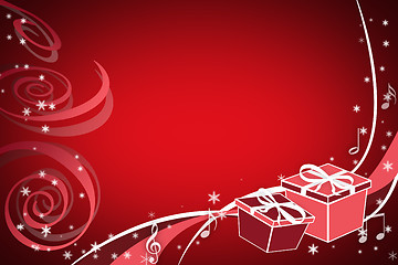 Image showing red christmas background