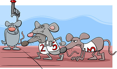 Image showing rat race cartoon illustration