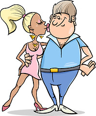 Image showing couple in love cartoon illustration