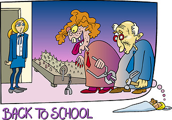 Image showing back to school cartoon illustration