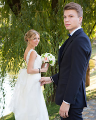 Image showing Beautiful wedding couple