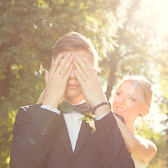 Image showing Beautiful wedding couple