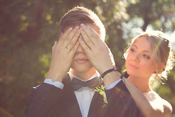 Image showing Beautiful wedding couple