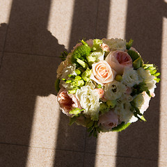 Image showing wedding bouquet, flowers, roses, beautiful bouquet