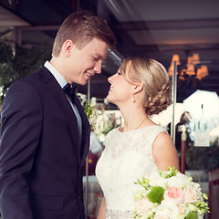 Image showing Beautiful wedding couple