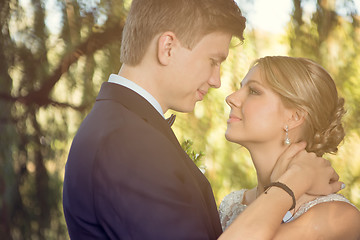 Image showing Beautiful wedding couple