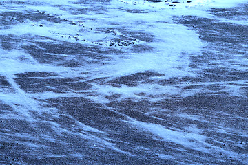 Image showing Texture of river ice photographed