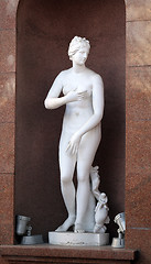 Image showing statue of a naked girl on a historic