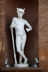 Image showing statue of a naked man on a historic