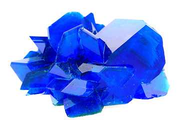 Image showing blue vitriol mineral isolated 