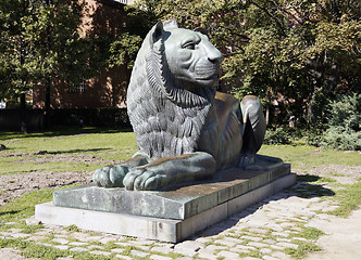 Image showing Lion sculpture in Sofia, Bulgaria