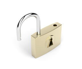 Image showing Opened padlock