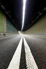 Image showing Interior of an urban tunnel without traffic 