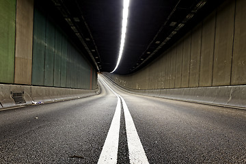 Image showing Interior of an urban tunnel without traffic 