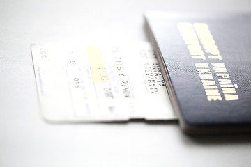 Image showing air ticket