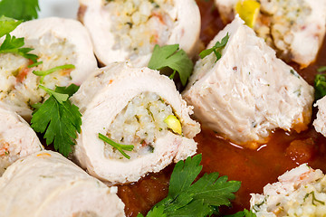 Image showing Stuffed chicken breasts