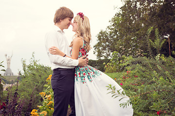 Image showing Beautiful wedding couple