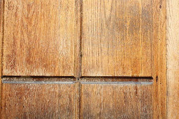 Image showing old wood plank on ancient door