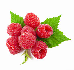 Image showing macro of red raspberry