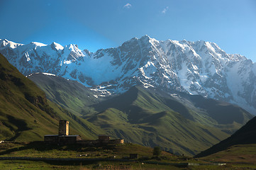 Image showing Ushguli monastery in Georgia