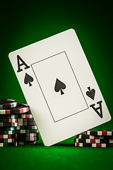 Image showing chips and two aces