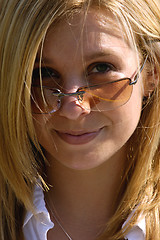 Image showing Pretty Blond With Sunglasses