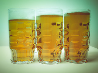 Image showing Retro look Lager beer