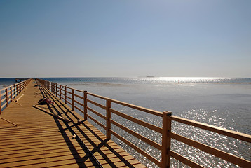 Image showing Building a pier