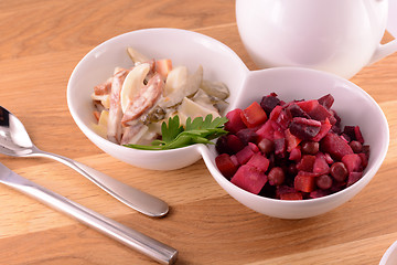 Image showing Beets, Carrots, Turnips, Pickles and Onion Salad Known as Vinaigrette