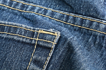 Image showing Blue jeans pocket.