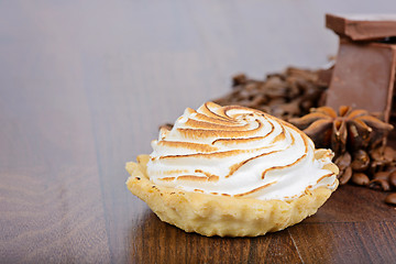 Image showing Tartlet with cream and chocolate