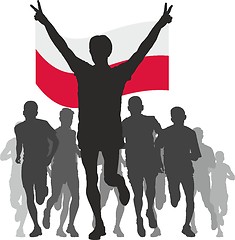 Image showing Winner with the Poland flag 